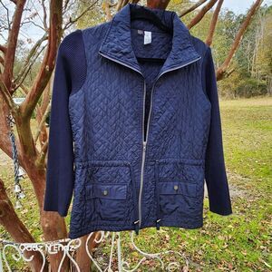 Thomas & Olivia‎ Womens Quilted Zip-Up Jacket With Pockets